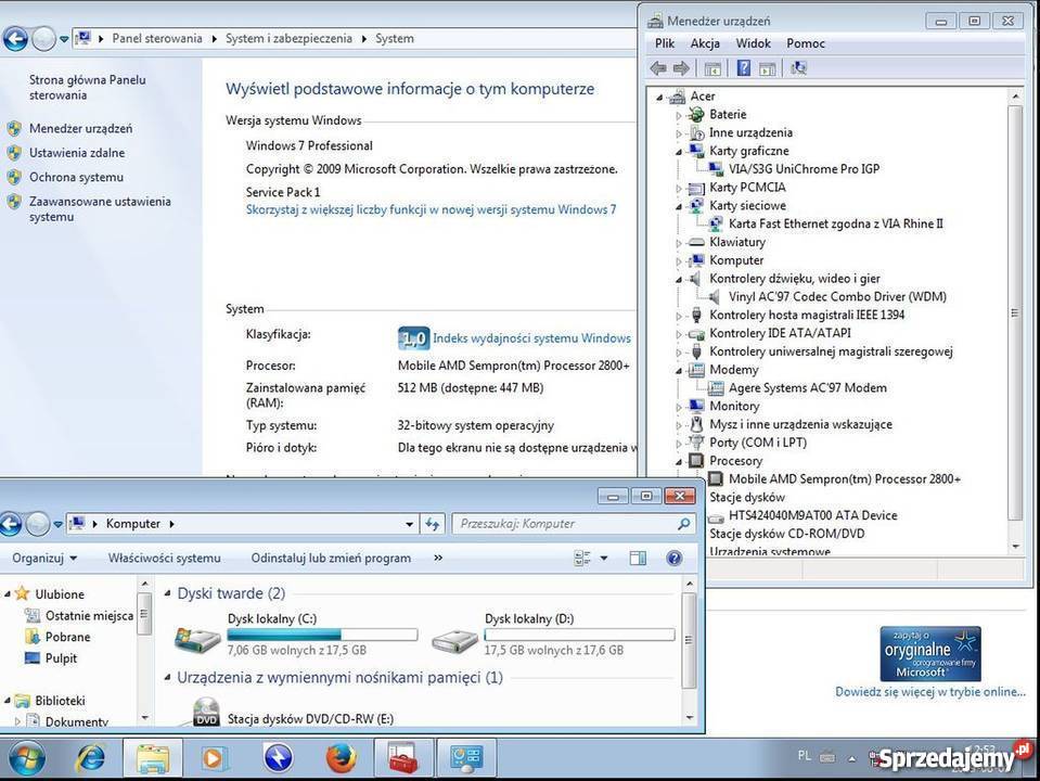 Laptop Acer Aspire Warszawa