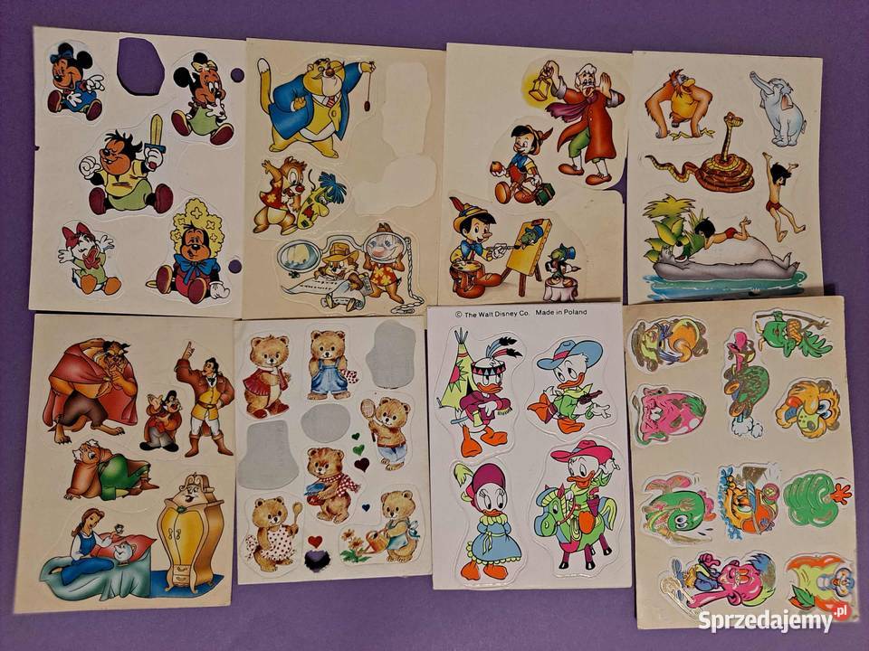 Kaczor Donald Mickey Pinokio NAKLEJKI vintage Kraków