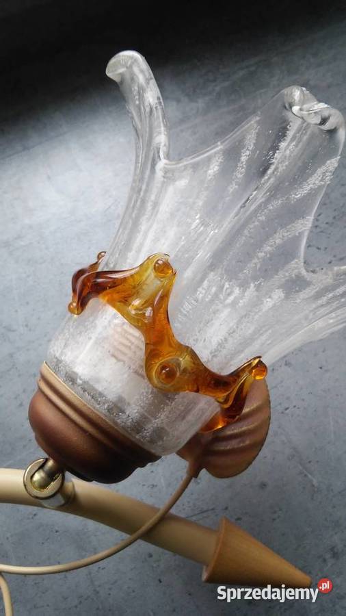 Lampa sufitowa szkło plus metal Wyposażenie wnętrz sprzedam