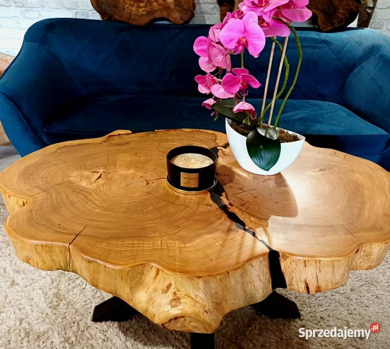 Stolik kawowy live edge plaster drewna sprzedam