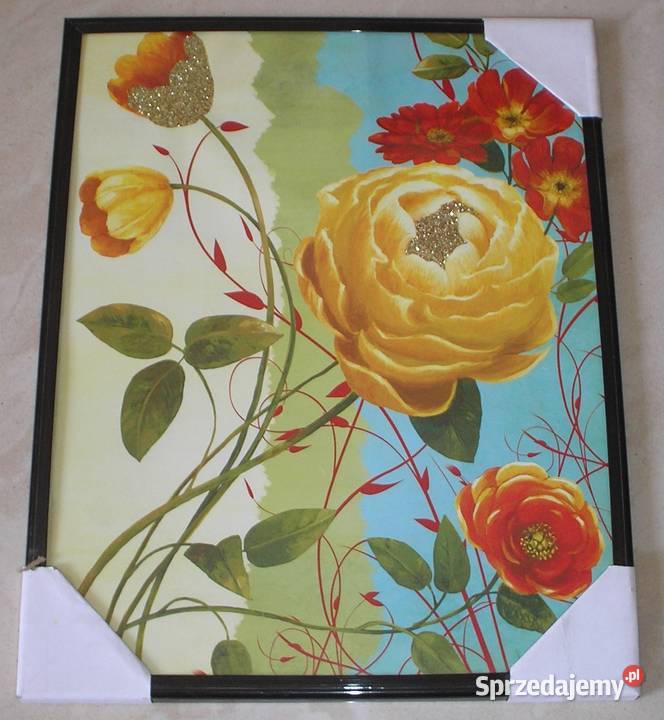 Obraz obrazek reprodukcja szkłem ŻÓŁTY KWIAT 20 Kraków