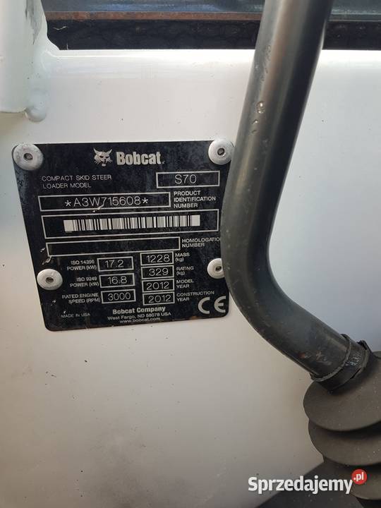 BOBCAT S70 KUBOTA 2012r Miniładowarka Super Stan Maszyny rolnicze łódzkie Kutno