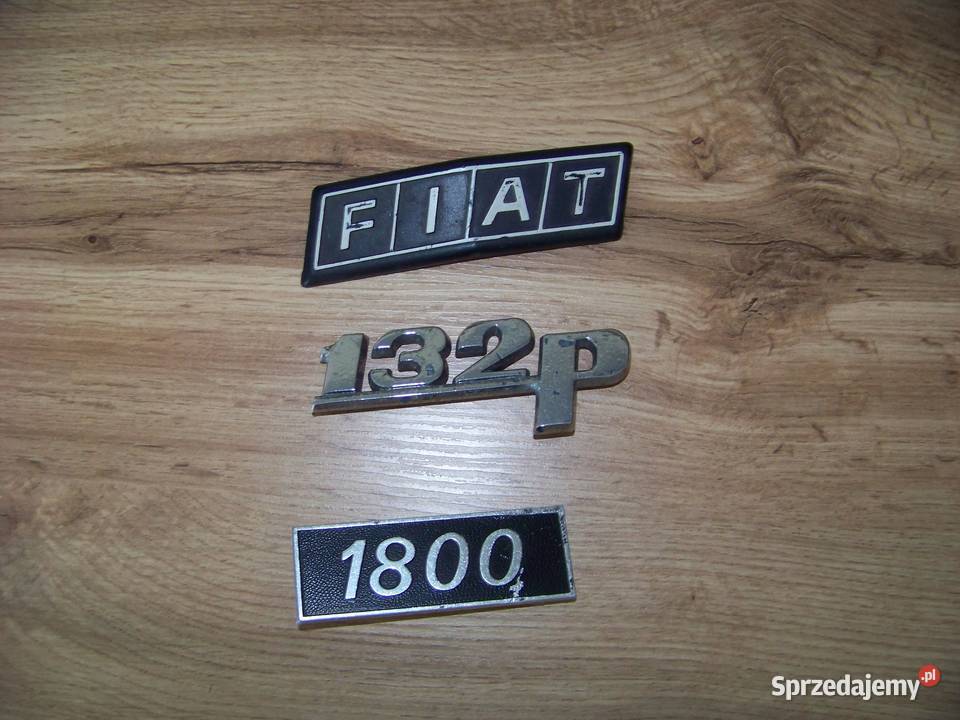 Fiat 132p 1800 zestaw emblematów Rok produkcji 1977 mazowieckie Radzymin