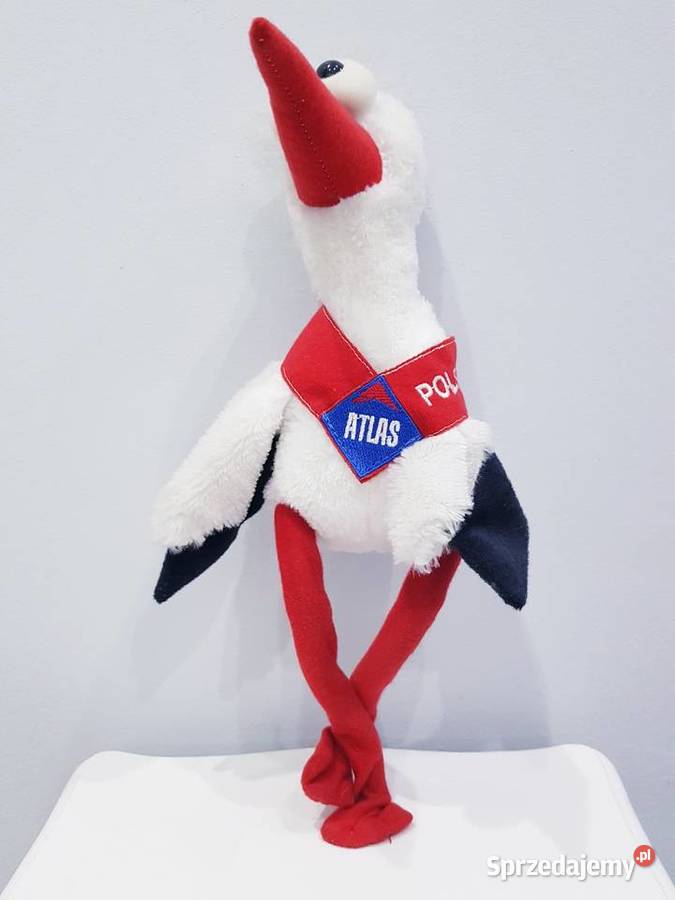 Pluszowa maskotka bociana Atlas BIG Dąbrowa Górnicza