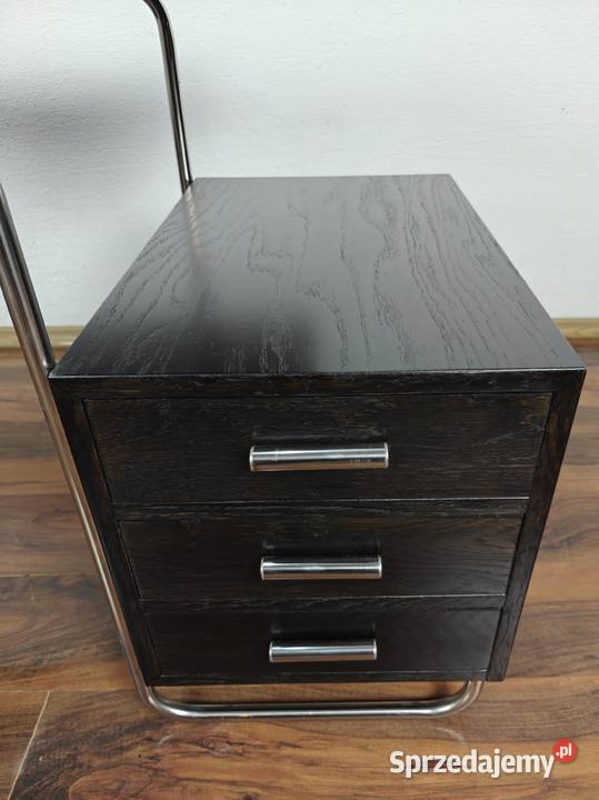 Biurko czarne chrom dąb Bauhaus Art Deco sprzedam