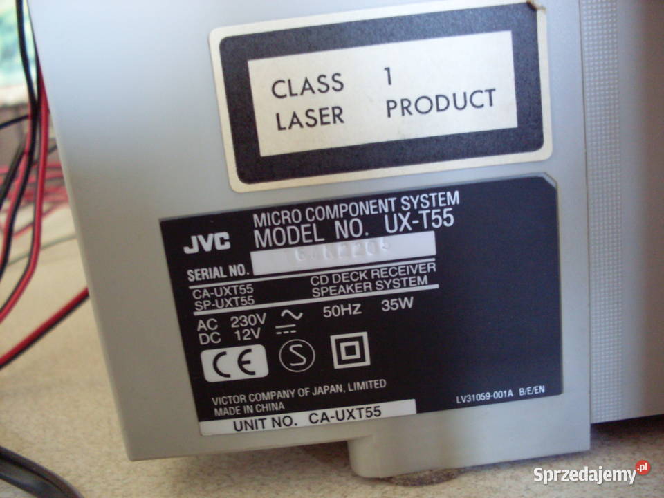 Wieża JVC UXT55 kolumny pilot instrukcja polska sprzedam