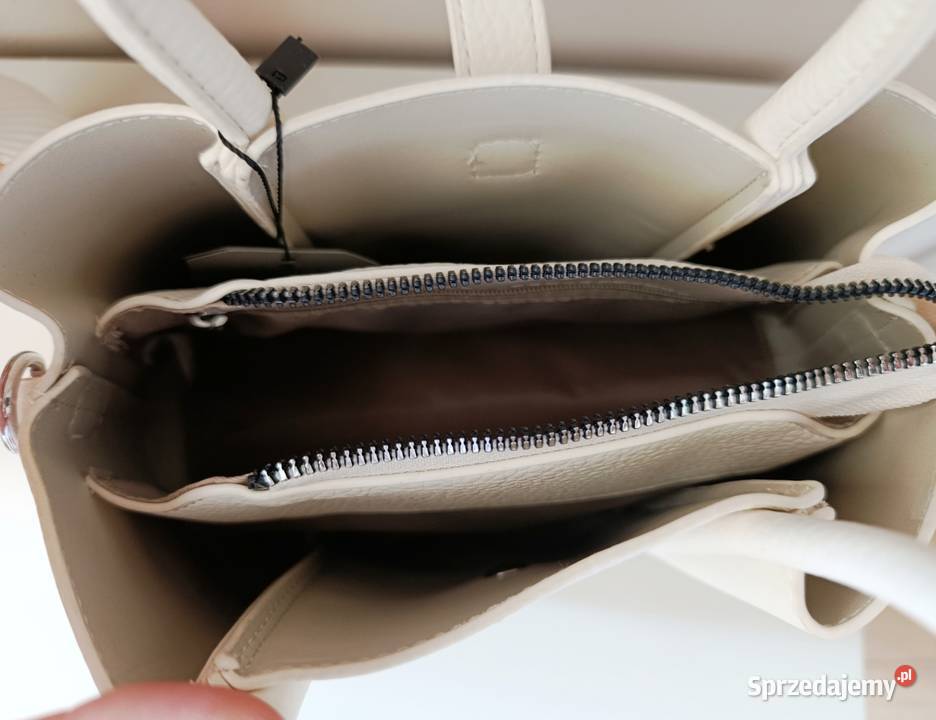 Torebka do ręki ecru z portfelem prezent na sprzedam