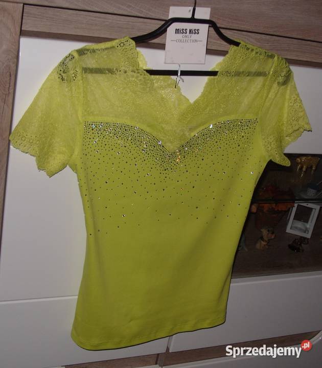 Limonkowa koronka cyrkonie NOWA MISS KISS rSM Rawicz sprzedam