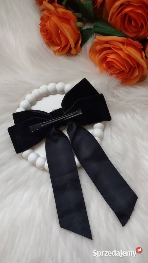 Welurowa spinka kokarda do włosów Olkusz sprzedam