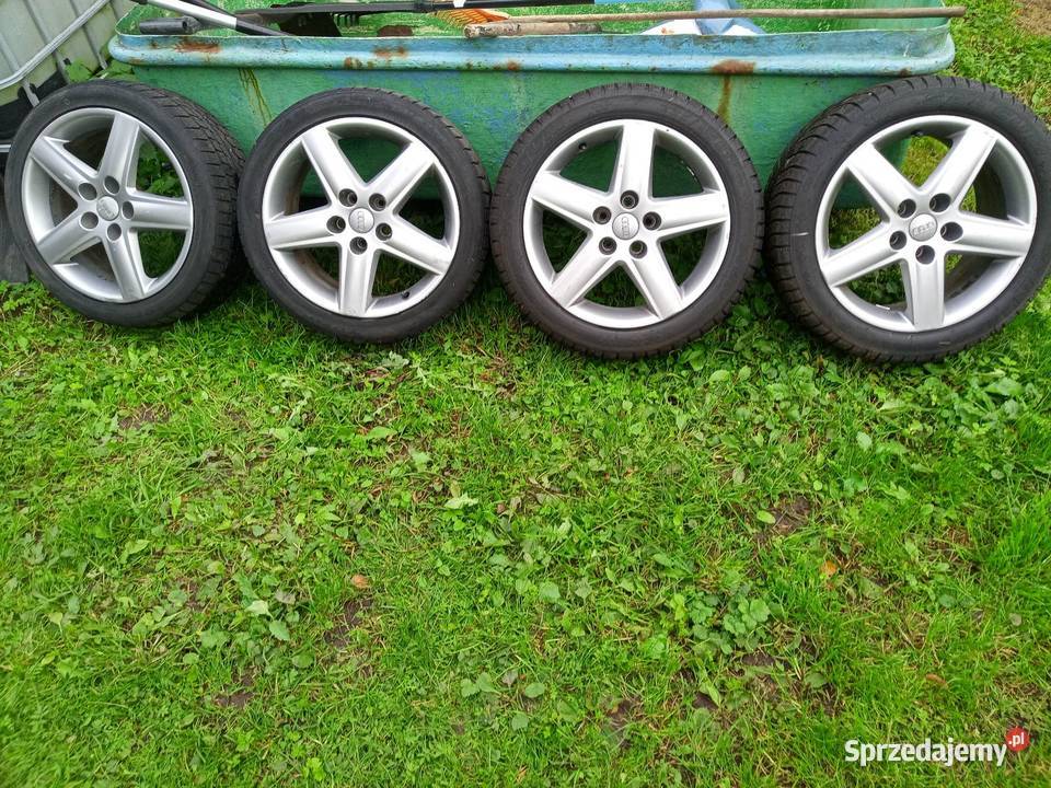 Alufelgi 17 rozstaw 5x112 opony zimowe Samochodowe warmińsko-mazurskie Mrągowo sprzedam