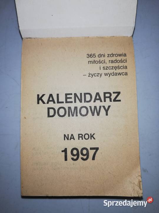Kalendarz wydzierany 1997 i 1998 roku Warszawa