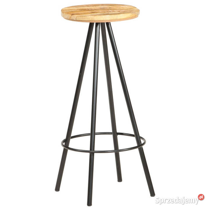 Stołki barowe 4 surowe drewno mango WM286615 Warszawa