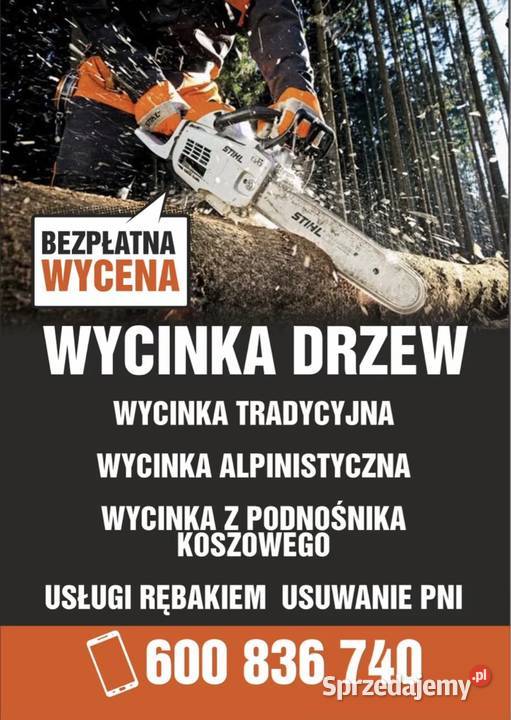 Wycinka drzew usługi ogrodnicze mazowieckie Sierpc prace ogrodowe