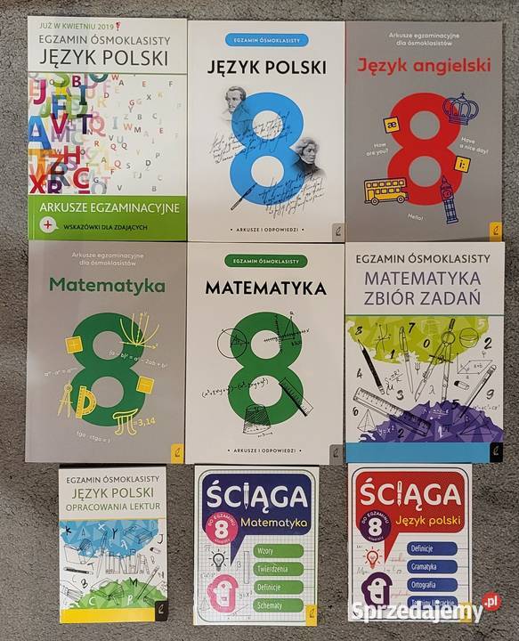 Egzamin ósmoklasisty Język polski angielski sprzedam