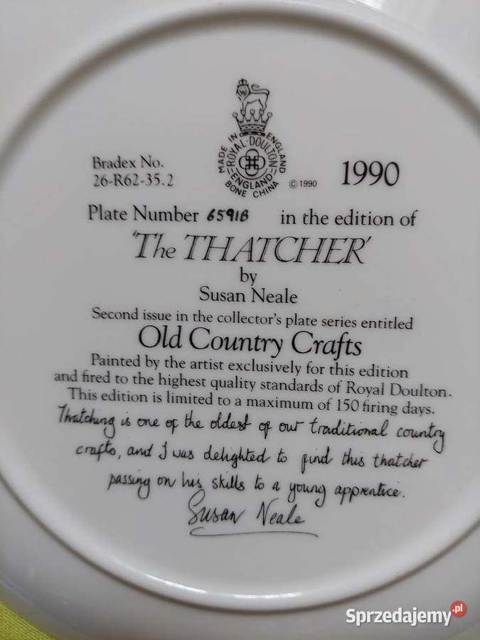 Kolekcjonerski talerz Royal Doulton z koniem Chełm