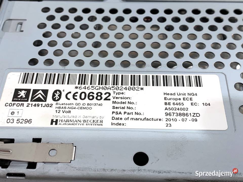 RADIO CITROEN C5 III 96738861ZD ODTWARZACZ sprzedam