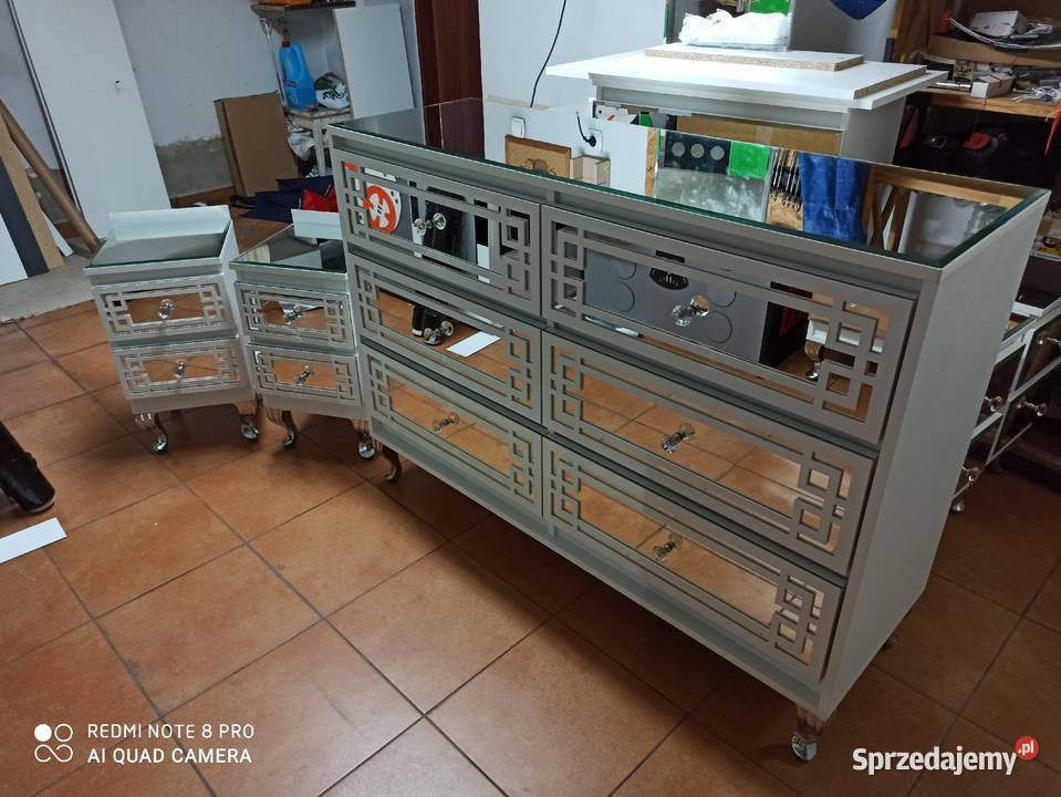Zestaw Komoda 1202 szafki nocne 40x35 Glamour Nowy Sącz