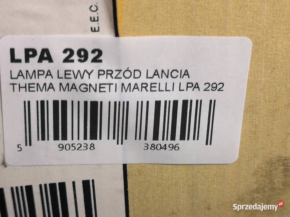 LAMPA LEWY PRZÓD LANCIA THEMA 1988 NOWA MAGNETI lubelskie