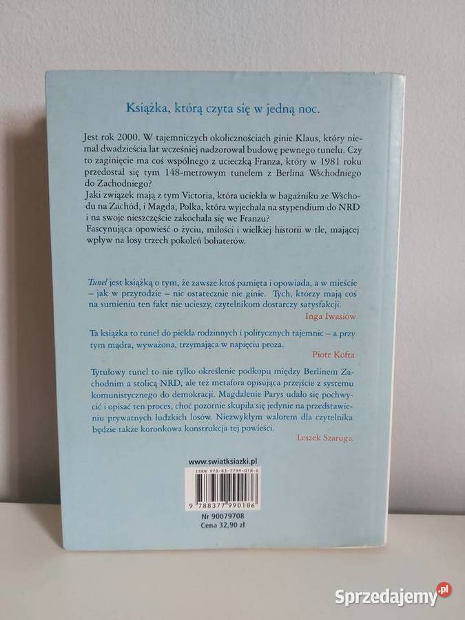 książka Tunel Magdalena Parys Mur Berliński literatura piękna - proza polska wielkopolskie Poznań sprzedam