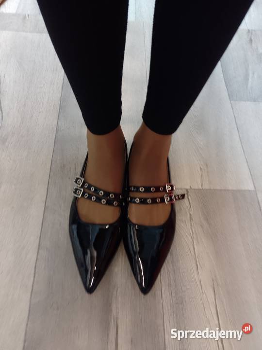 40 Czarne baleriny wieczorowe z zapięciem NOWE Kraków sprzedam