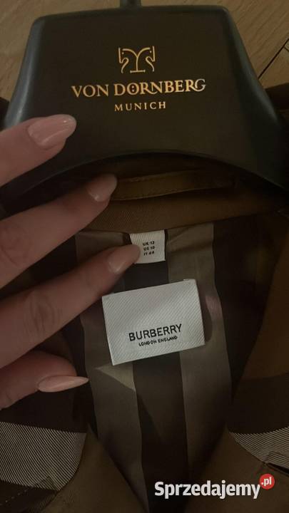 Trencz Burberry beżowy brąz rozmiar 42 Kalwaria Zebrzydowska