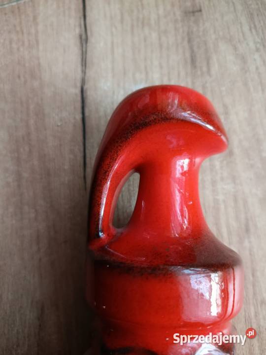 Wazon PM modelka ceramika szkliwiona czerwony Choszczno