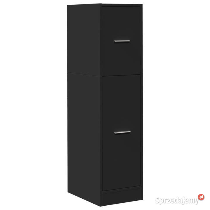 Szafka apteczna czarna 30x41x118 materiał