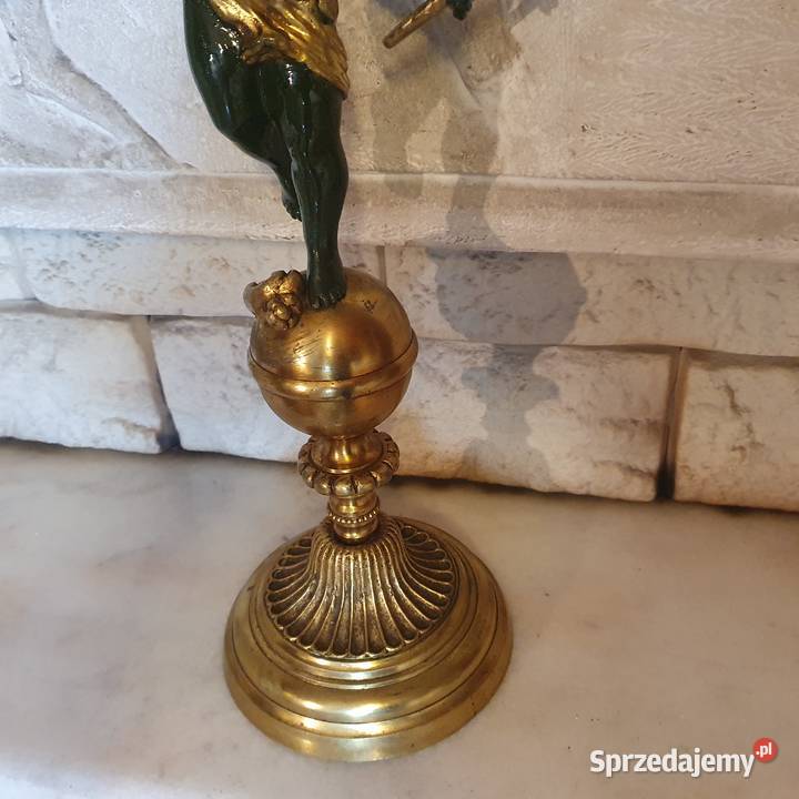 Podstawa do lampy naftowej świecznik z brązu