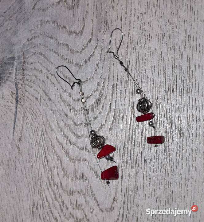 Kolczyki damskie wiszące kamienie Łódź