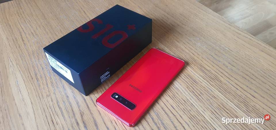 Samsung S10+ 128BG Czerwony Idealny Bez Simlock