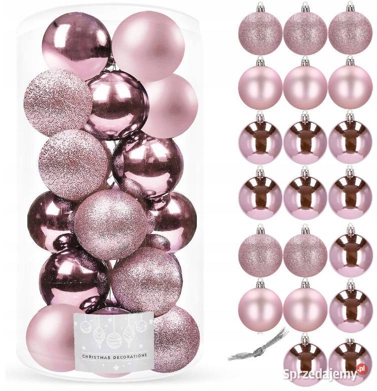 NIETŁUKĄCE BOMBKI NA CHOINKĘ 20 CHOINKOWE RÓŻ Kraków