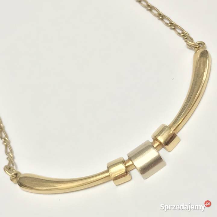 Złoty ŁAŃCUSZEK NASZYJNIK damski 14K wisiorek Warszawa