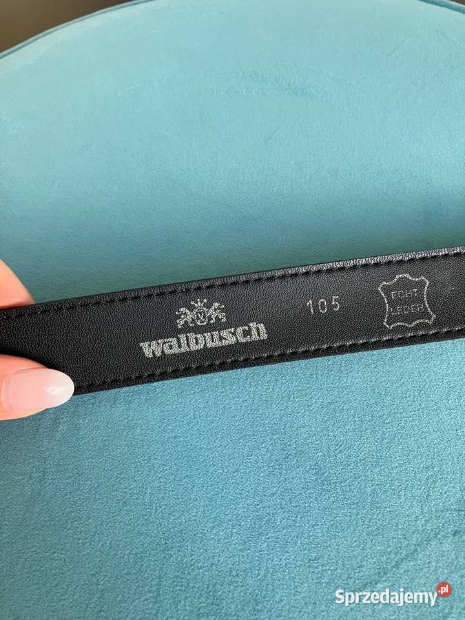 Piękny damski skórzany brazowy pasek Walbusch