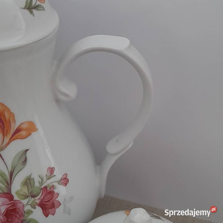 Serwis kawowy Kahla na 6 osób filiżanki dzbanek dolnośląskie Bogatynia