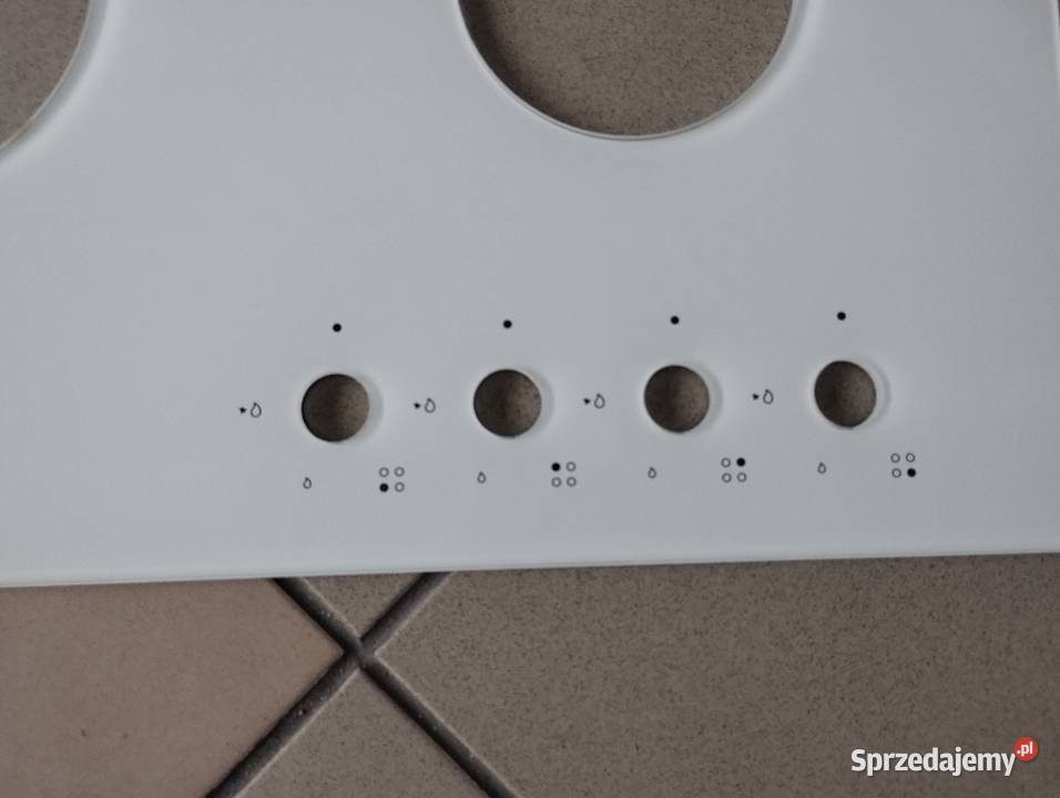 Biała szklana płyta podpalnikowa robocza do