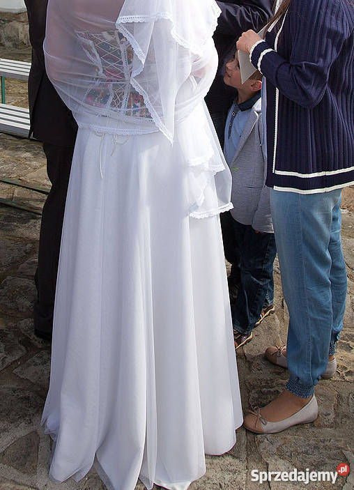 Spódnica ślubna biała z elastycznego tiulu 36