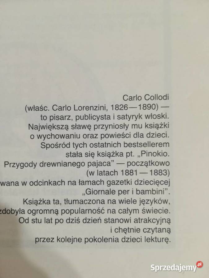 książka Pinokio Przygody drewnianego pajaca Gdańsk