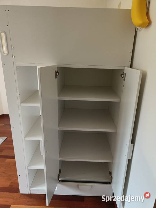 Piękne łózko na antresoli z biurkiem szafą Świdnik