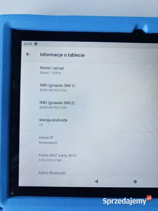 Tablet dzieci 101 cala Android 13 SIM Kraków sprzedam