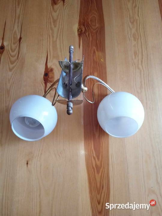 Żyrandol mosiężny 9 ramienny plus kinkiety Brodnica sprzedam