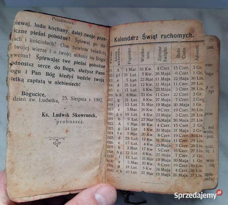 Stara Książeczka do Nabożeństwa Bogucice 1902 Gliwice sprzedam