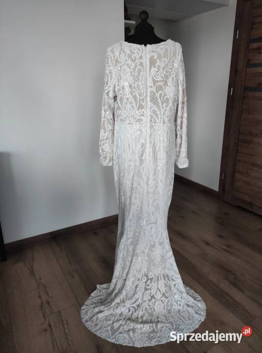 Suknia ślubna 48 4XL Bonprix biała Odzież ślubna Suwałki