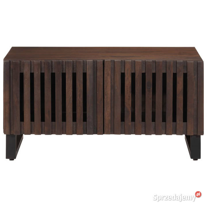 Stolik kawowy brązowy 80x51x40 lite drewno mango Warszawa