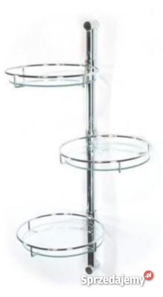 Półka ścienna 3 szklane okrągłe półki Opole