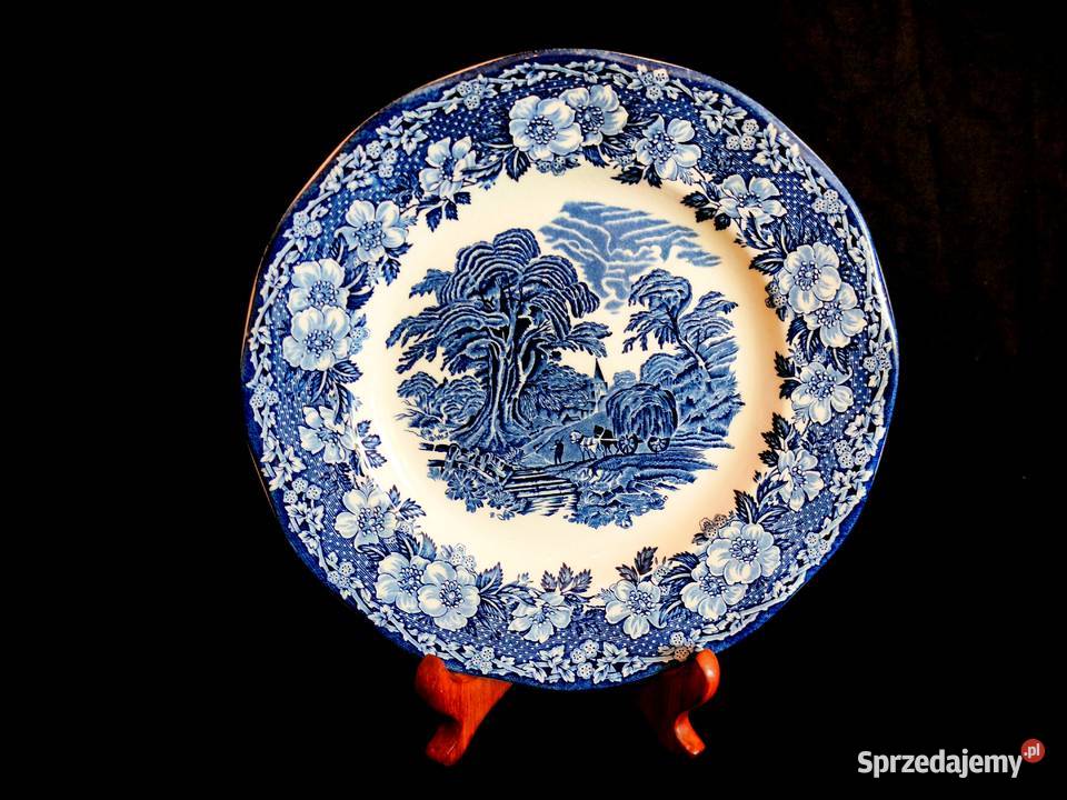Talerz deserowy Woodland Enoch Wedgwood Porcelana i szkło lubelskie Chełm