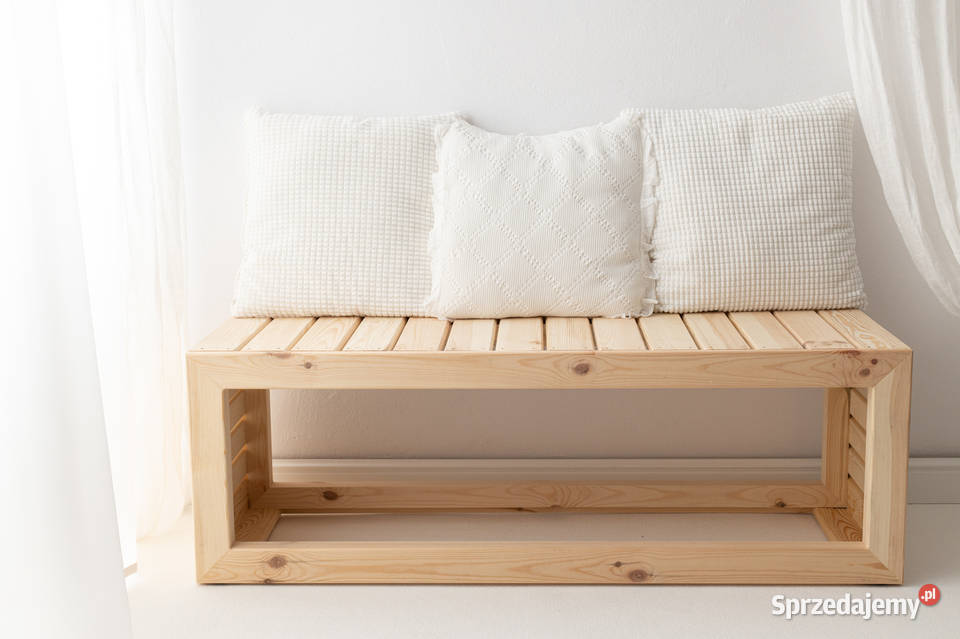 Meble ogrodowe drewniane tarasowe nieskładane drewno Kalety