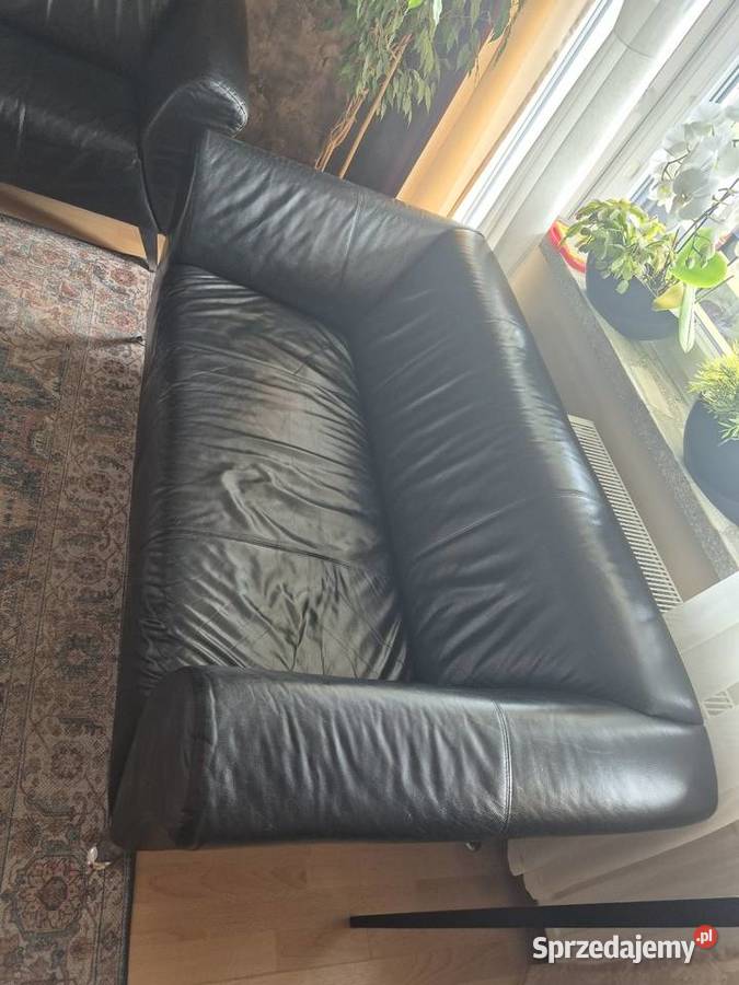 Kanapy Sofa Skóra Naturalna 2 SZTUKI możliwość