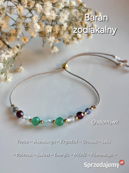 Bransoletka Zodiakalna Baran Kamienie naturalne Bielsko-Biała