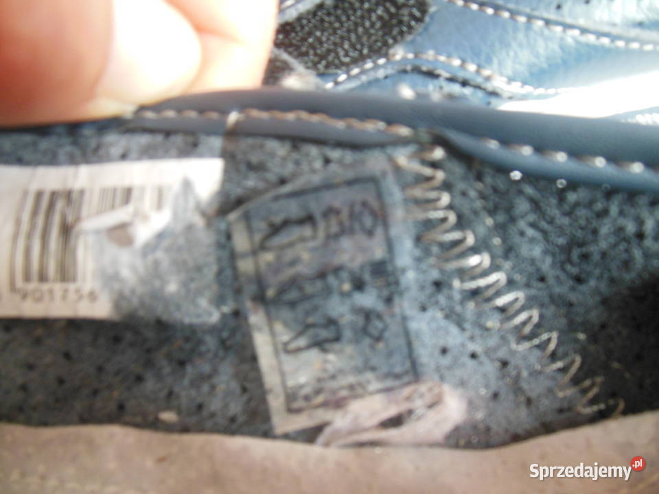 Buty granatowe skóra wzór sportowy r38 Kielce sprzedam