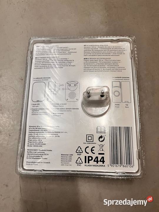 Dzwonek bezprzewodowy Dekra łatwy montaż zasięg Pozostałe Warszawa